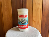 A plastic container labeled 'WARNING Crystal Water pH INCREASE' intended for use in swimming and spa pools.